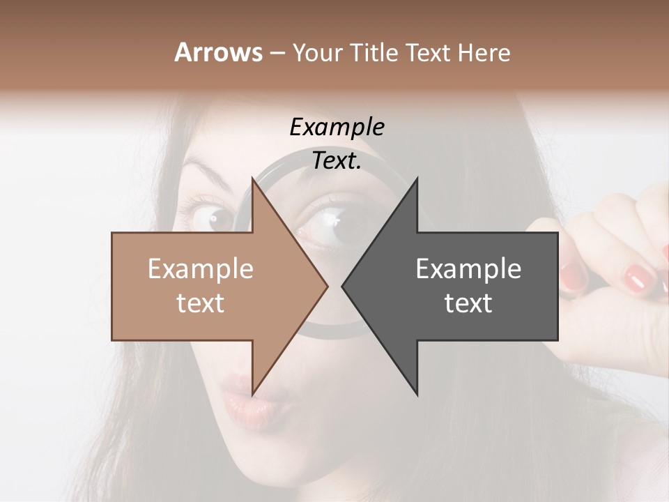Looking Through A Magnifying Glass PowerPoint Template