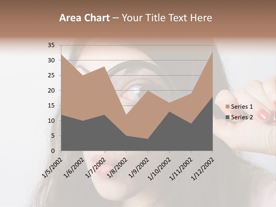 Looking Through A Magnifying Glass PowerPoint Template