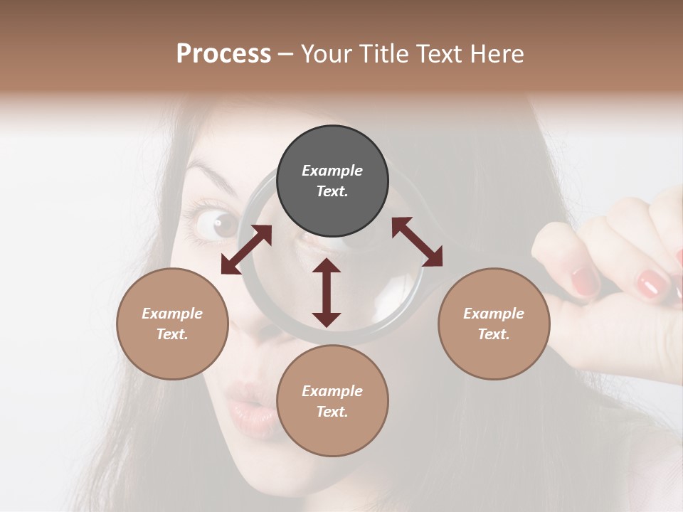 Looking Through A Magnifying Glass PowerPoint Template