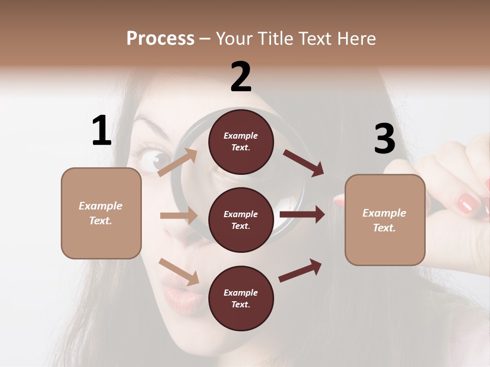 Looking Through A Magnifying Glass PowerPoint Template