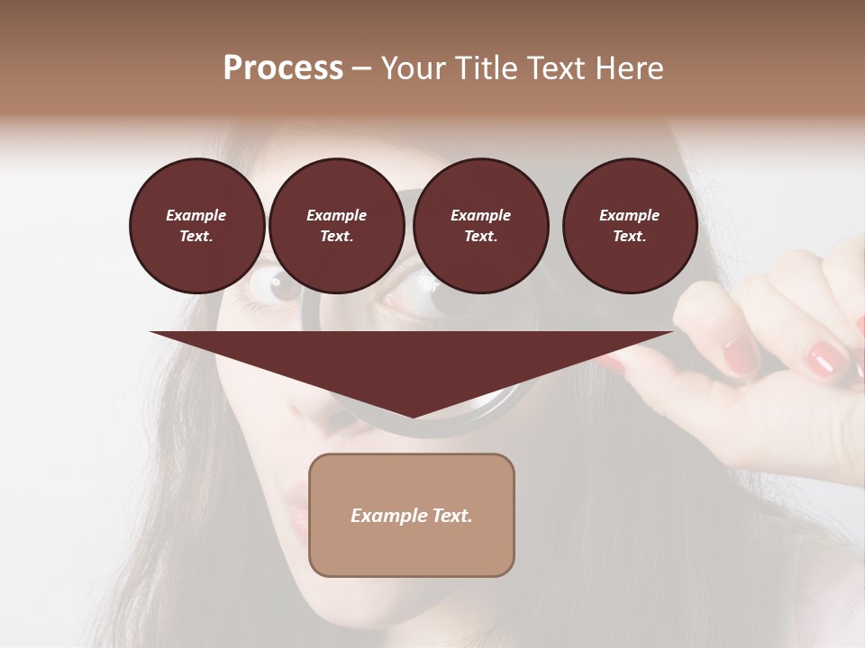 Looking Through A Magnifying Glass PowerPoint Template