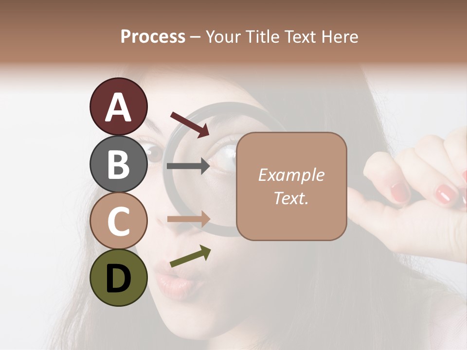 Looking Through A Magnifying Glass PowerPoint Template