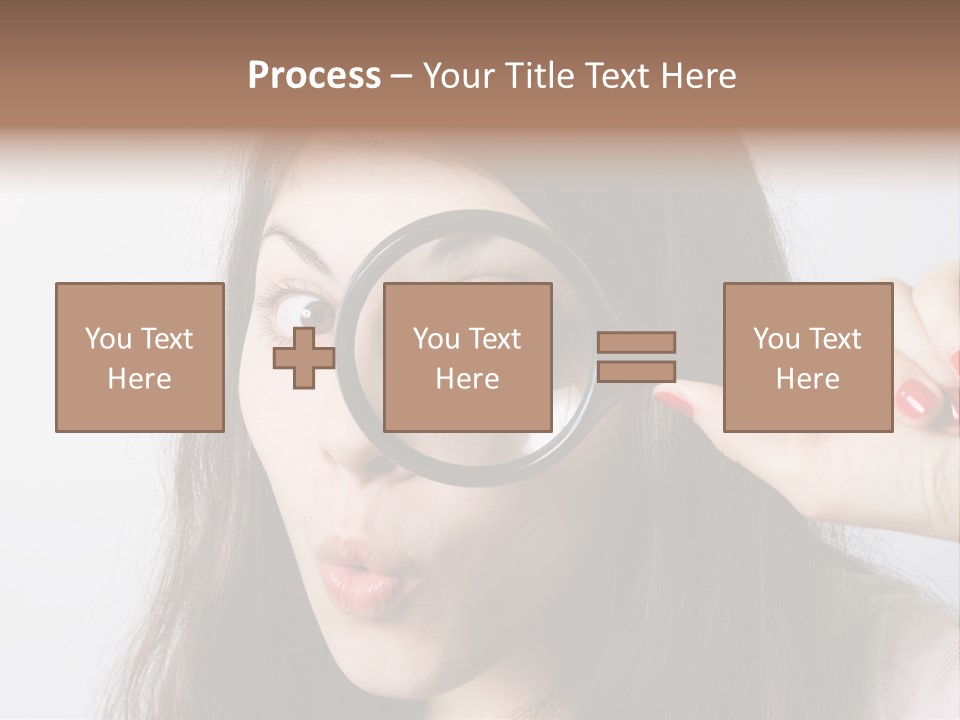 Looking Through A Magnifying Glass PowerPoint Template