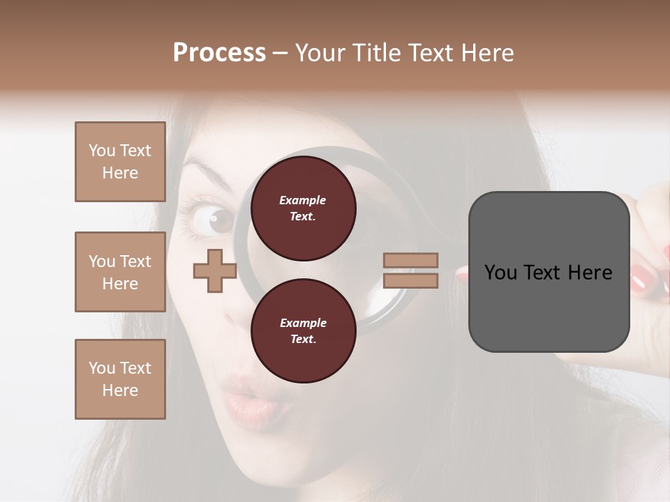 Looking Through A Magnifying Glass PowerPoint Template