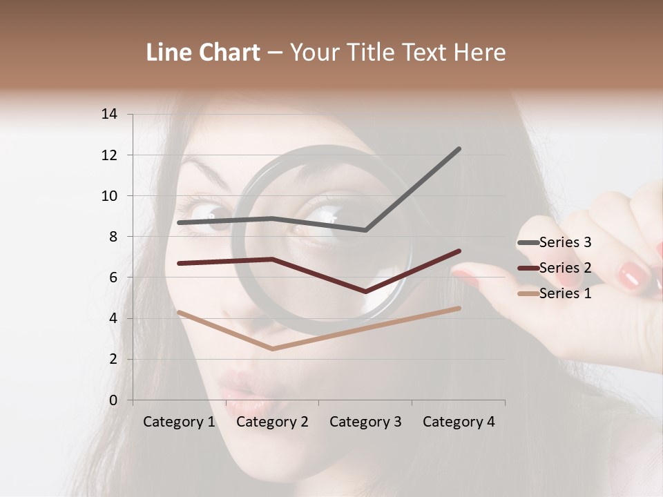 Looking Through A Magnifying Glass PowerPoint Template