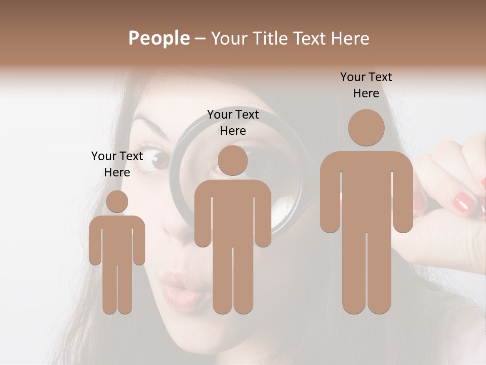 Looking Through A Magnifying Glass PowerPoint Template