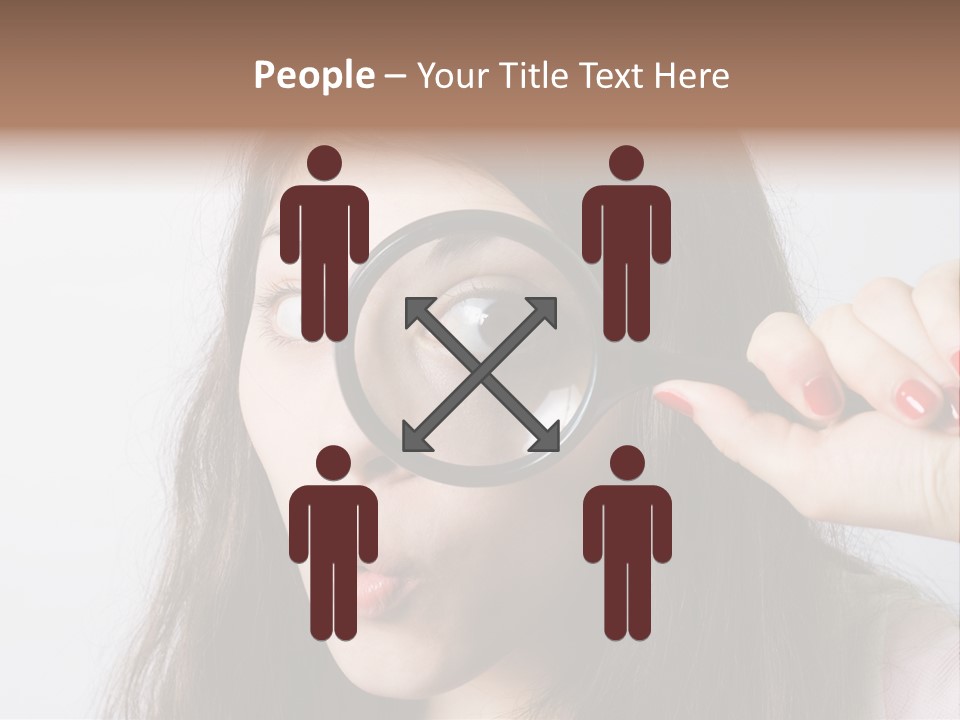 Looking Through A Magnifying Glass PowerPoint Template