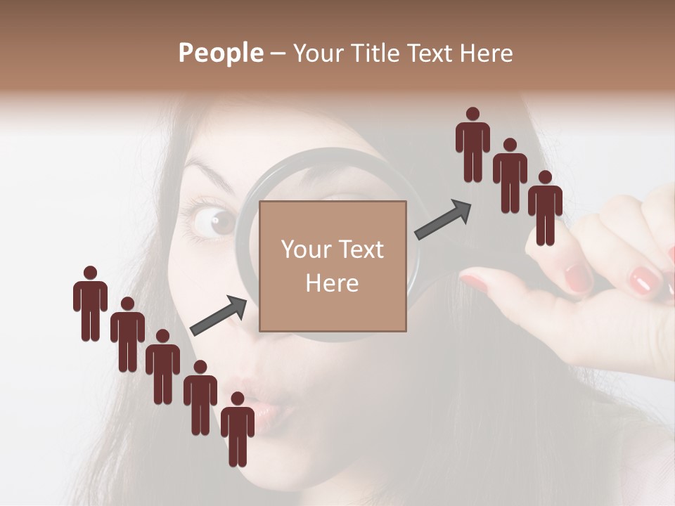 Looking Through A Magnifying Glass PowerPoint Template