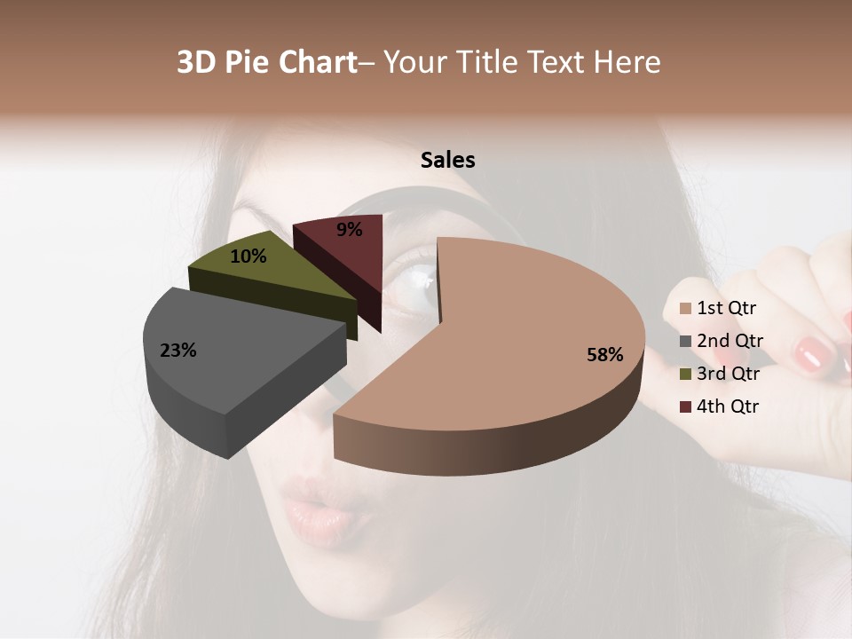 Looking Through A Magnifying Glass PowerPoint Template