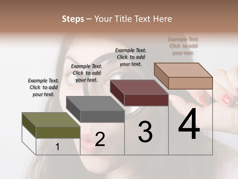 Looking Through A Magnifying Glass PowerPoint Template