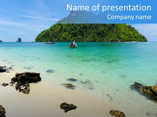 Coastline Phi Phi Ocean PowerPoint Template