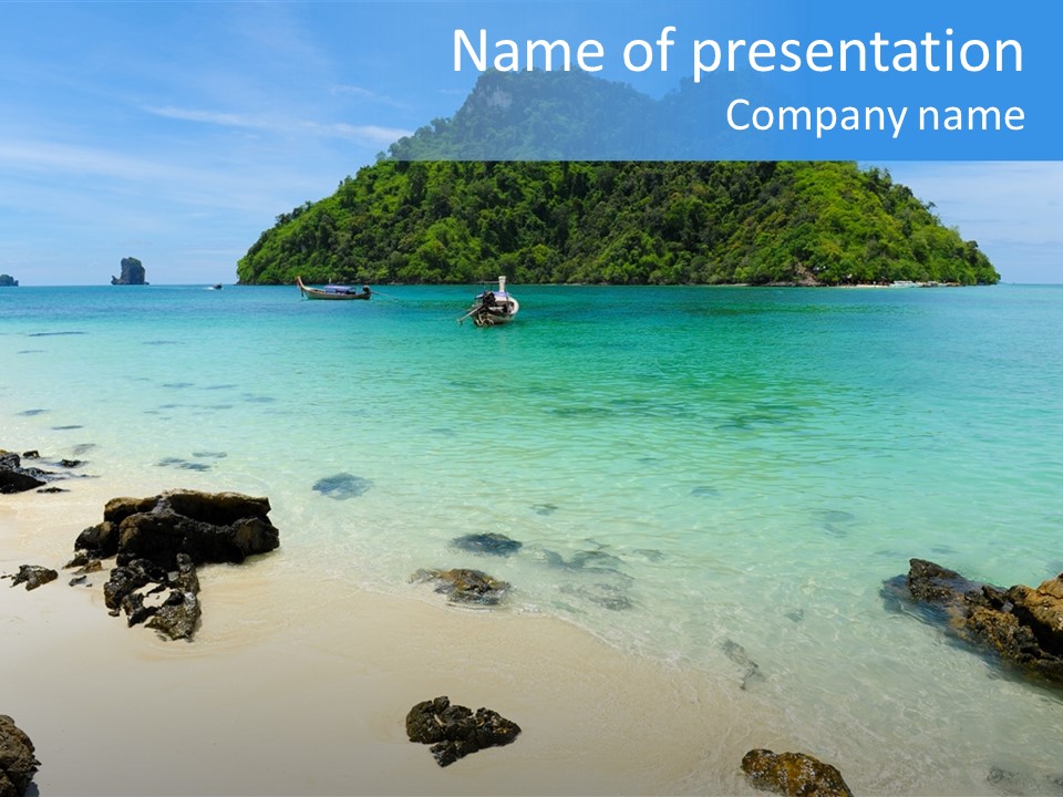 Coastline Phi Phi Ocean PowerPoint Template