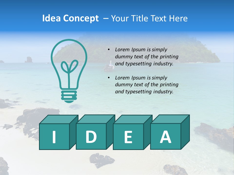 Coastline Phi Phi Ocean PowerPoint Template