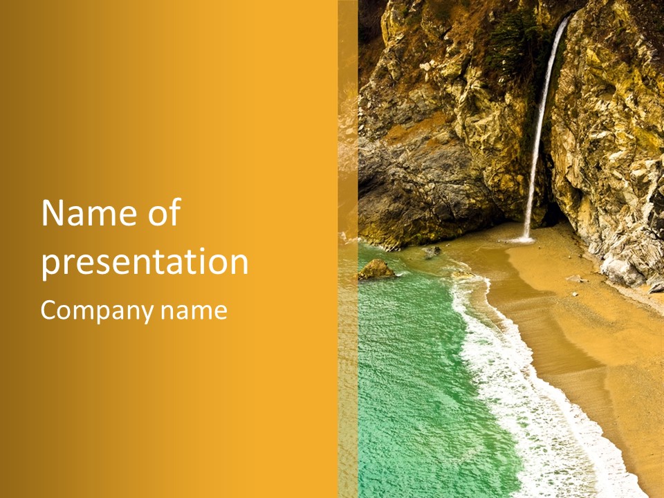 Julia Pfeiffer Burns State Park, Mcway Falls PowerPoint Template