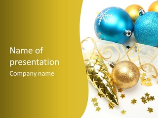 Celebratory Year Decorative PowerPoint Template