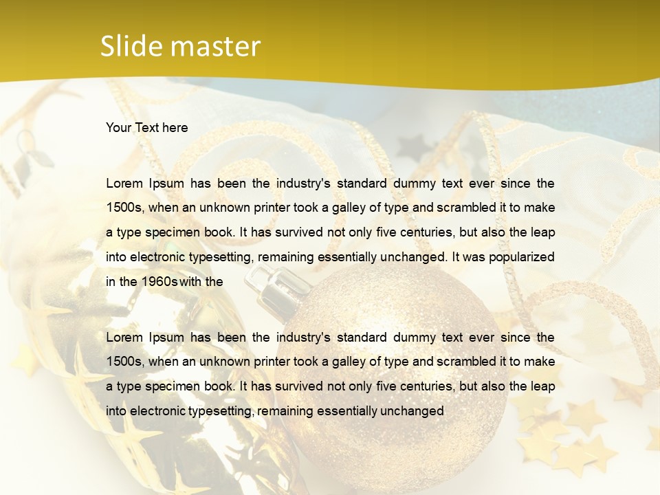 Celebratory Year Decorative PowerPoint Template