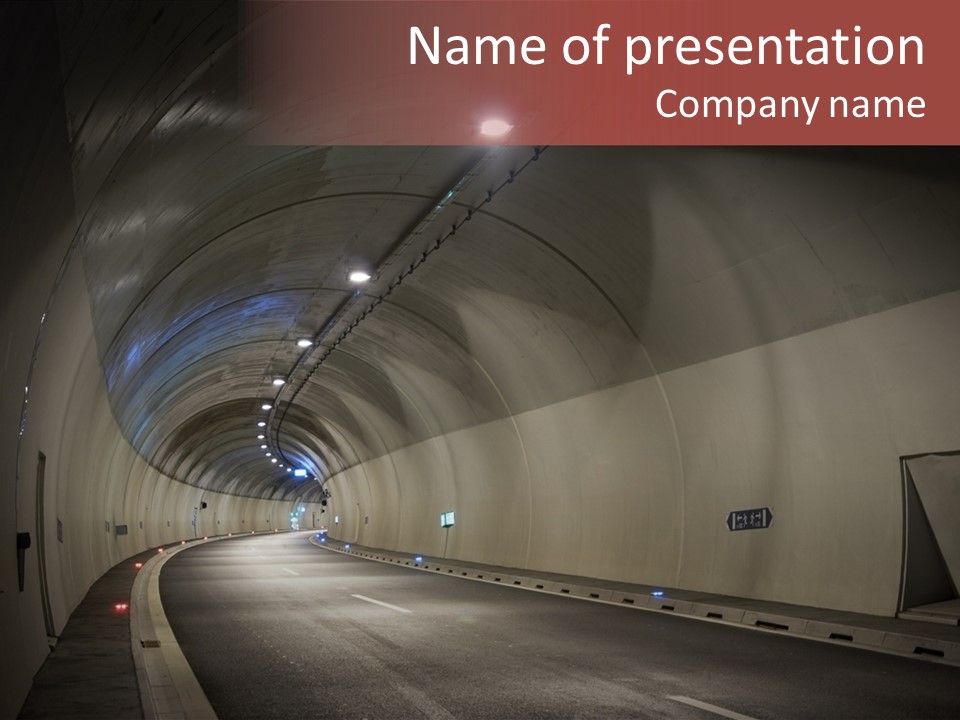 Highway Tunnel PowerPoint Template