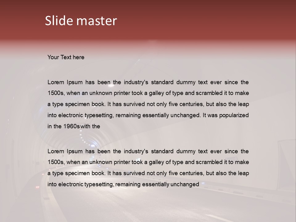 Highway Tunnel PowerPoint Template