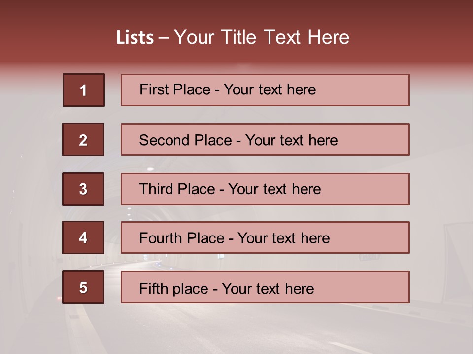 Highway Tunnel PowerPoint Template