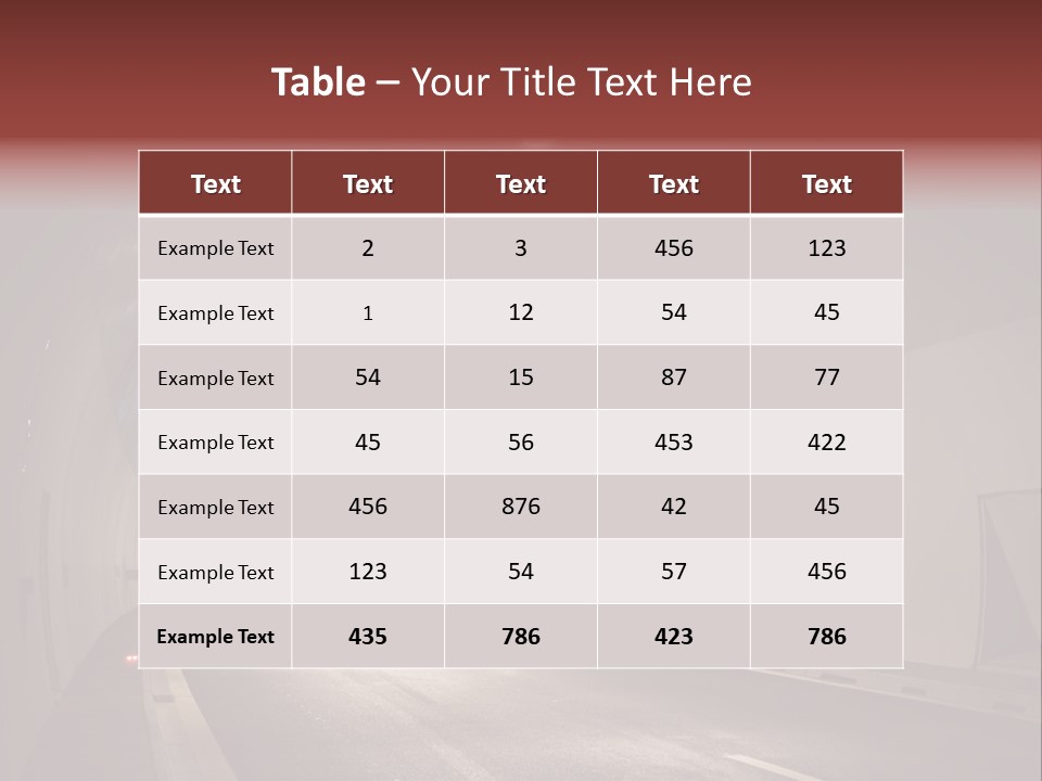 Highway Tunnel PowerPoint Template