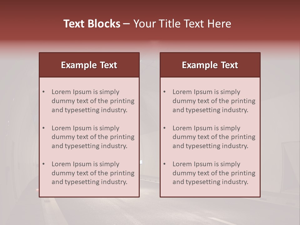 Highway Tunnel PowerPoint Template