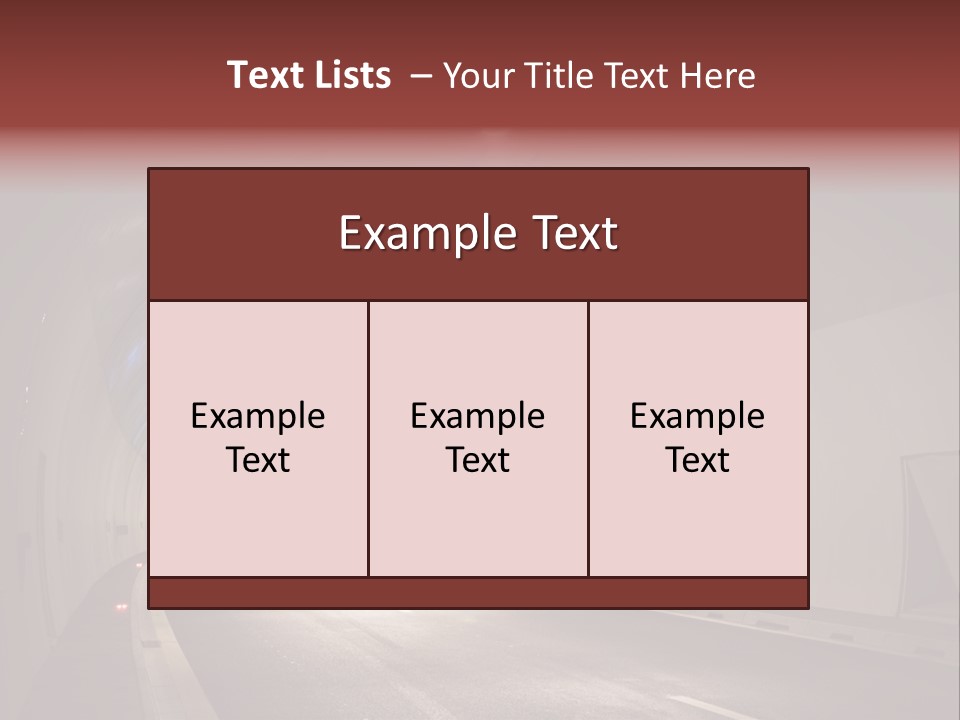 Highway Tunnel PowerPoint Template