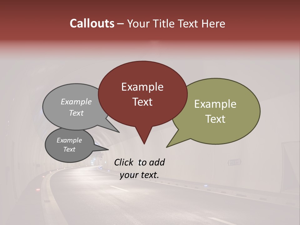 Highway Tunnel PowerPoint Template