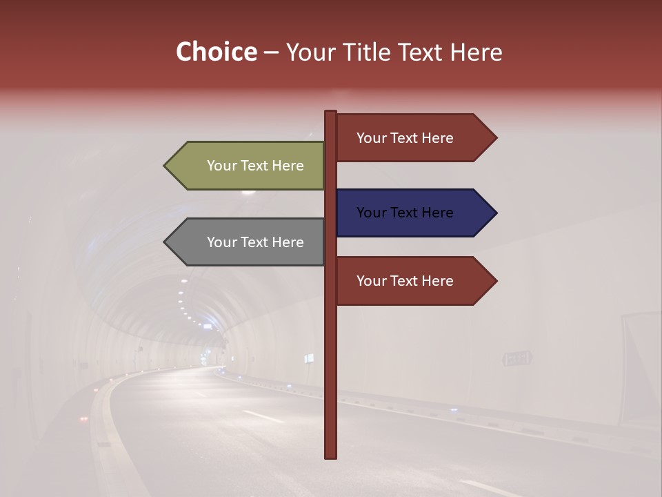 Highway Tunnel PowerPoint Template