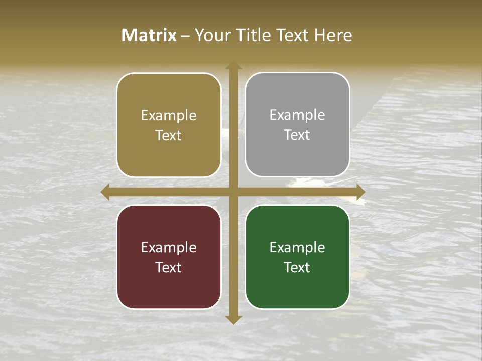 Fishing Bird Fish PowerPoint Template