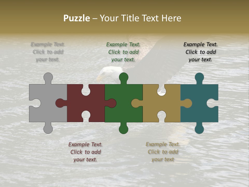 Fishing Bird Fish PowerPoint Template