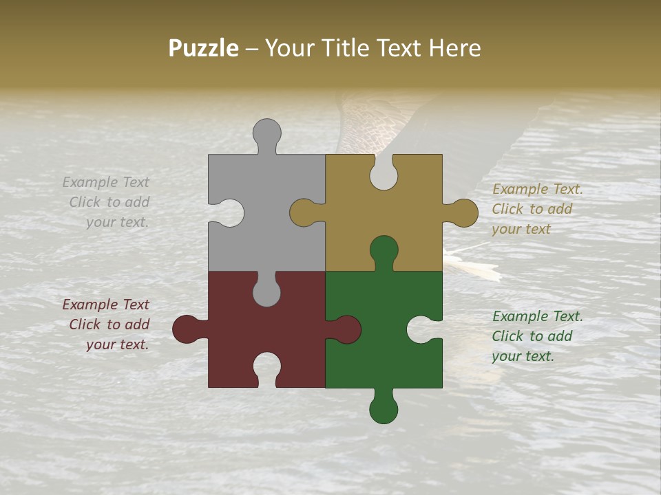 Fishing Bird Fish PowerPoint Template