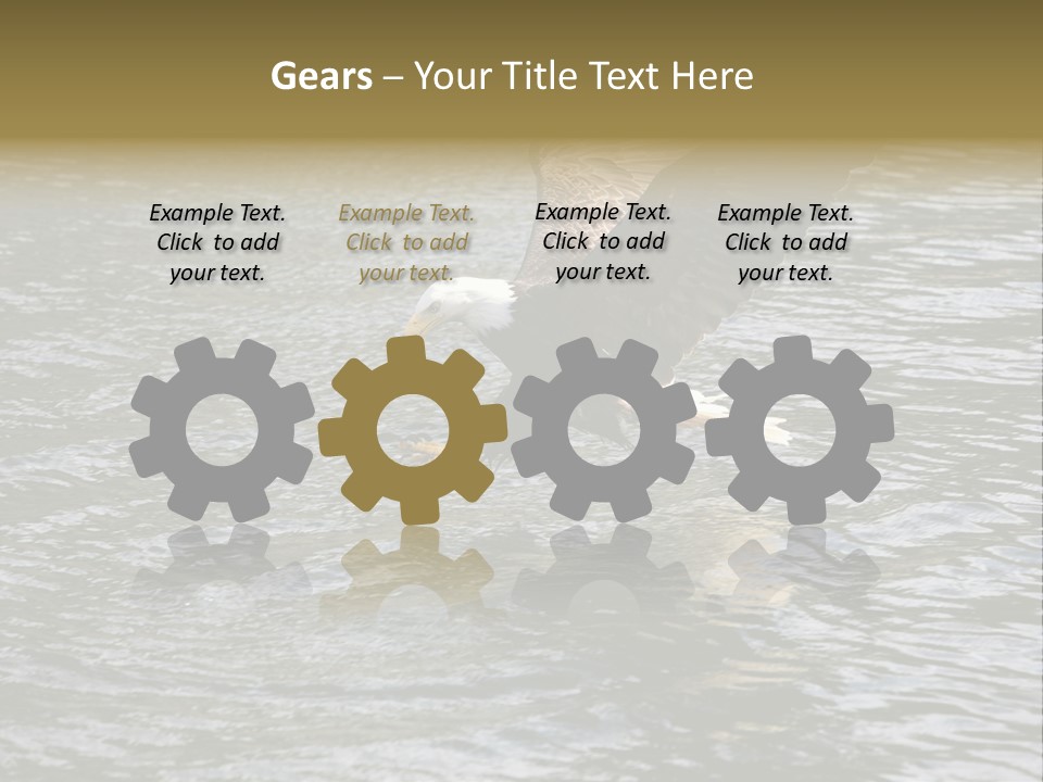 Fishing Bird Fish PowerPoint Template