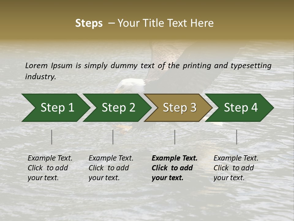Fishing Bird Fish PowerPoint Template