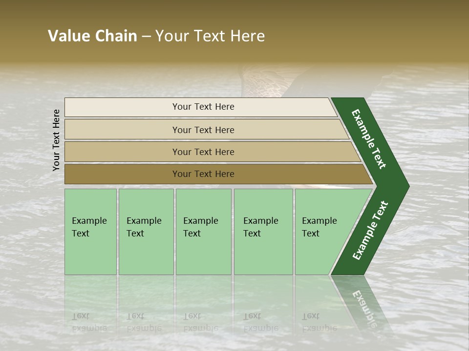 Fishing Bird Fish PowerPoint Template