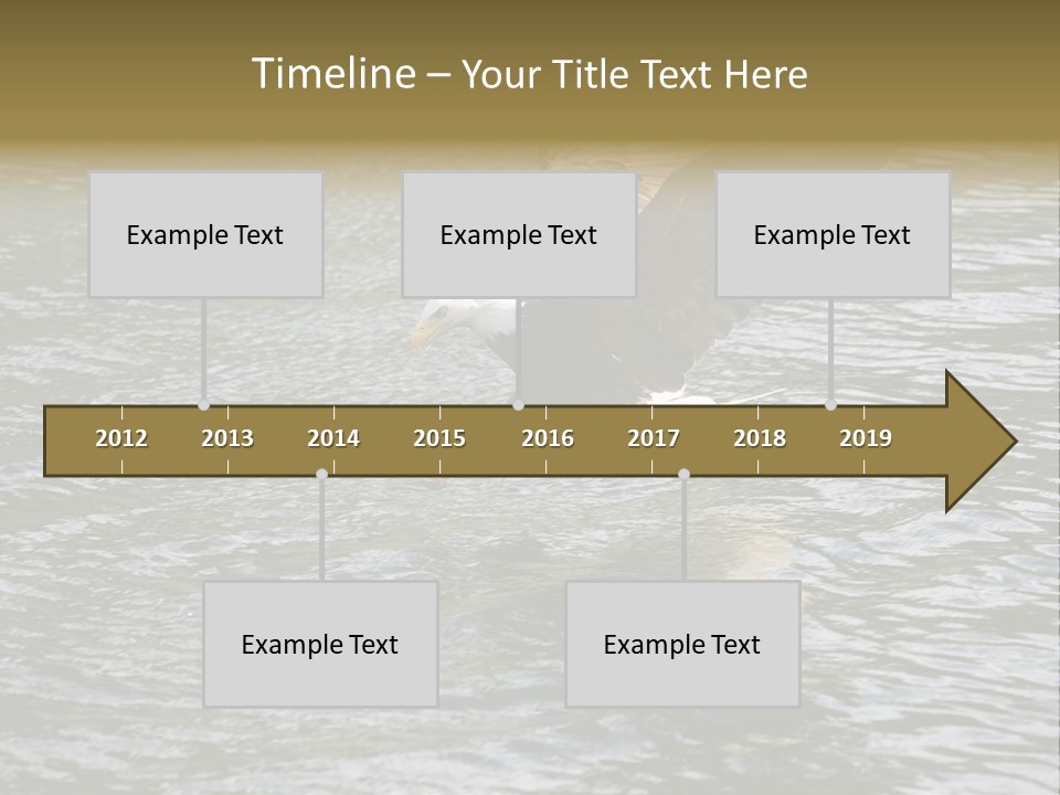 Fishing Bird Fish PowerPoint Template