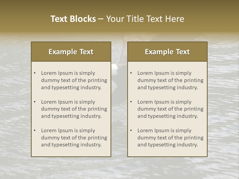 Fishing Bird Fish PowerPoint Template