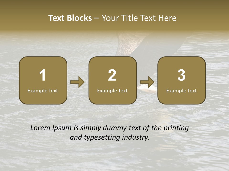 Fishing Bird Fish PowerPoint Template