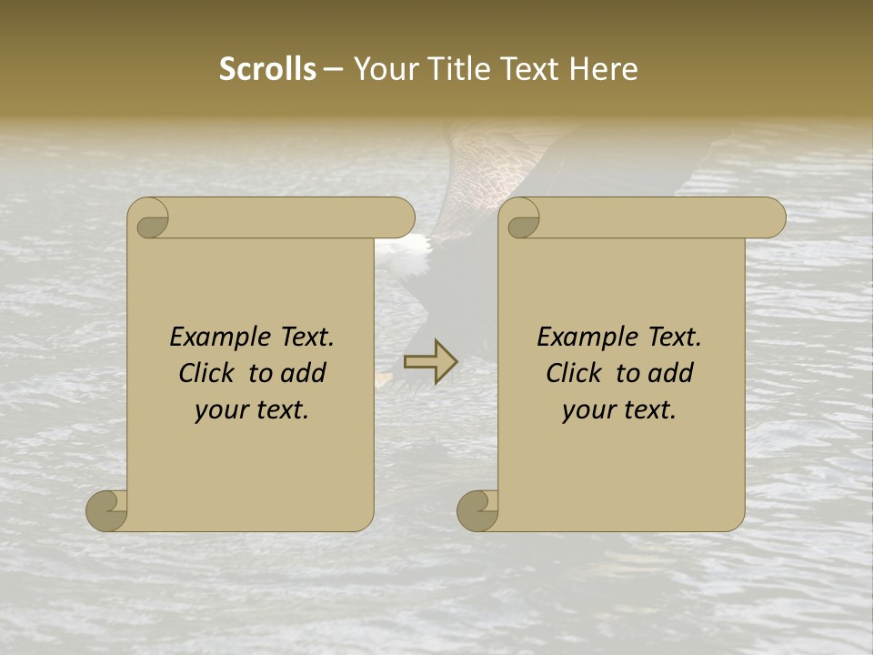 Fishing Bird Fish PowerPoint Template