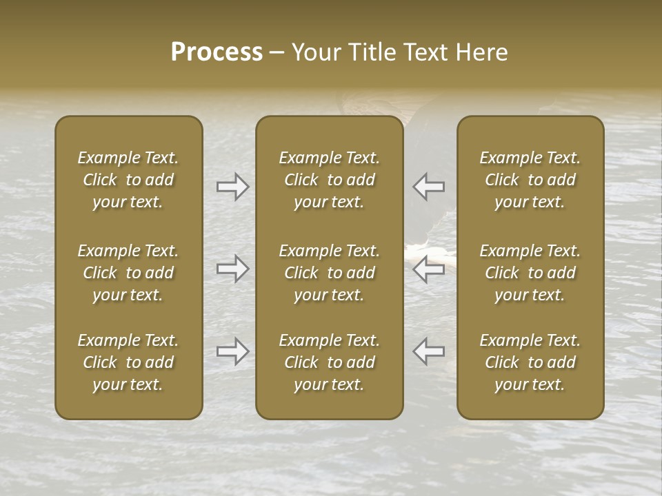 Fishing Bird Fish PowerPoint Template