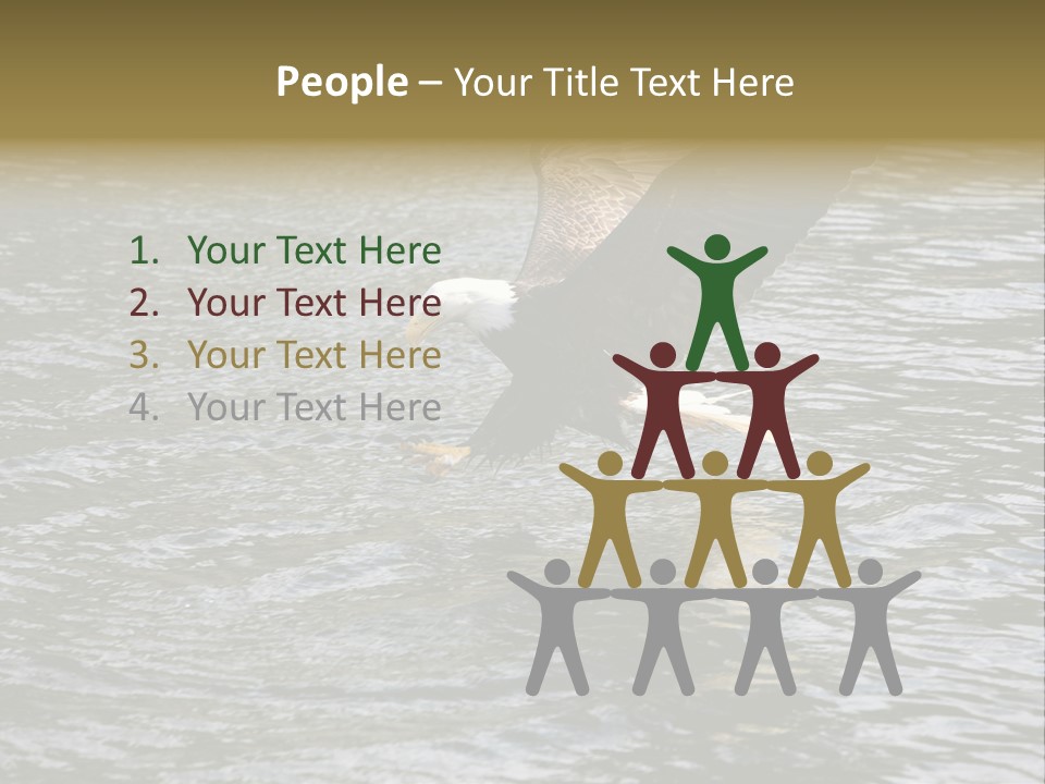 Fishing Bird Fish PowerPoint Template