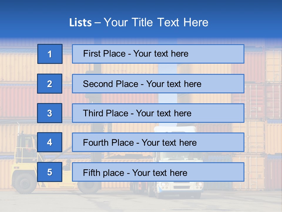 Loading Containers PowerPoint Template