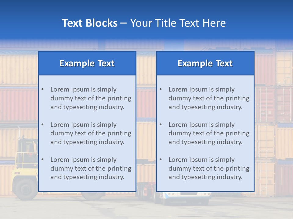 Loading Containers PowerPoint Template