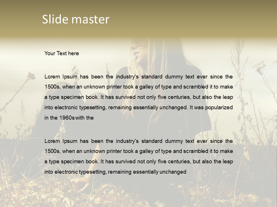 Beauty Pose Y PowerPoint Template