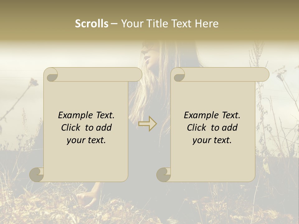Beauty Pose Y PowerPoint Template