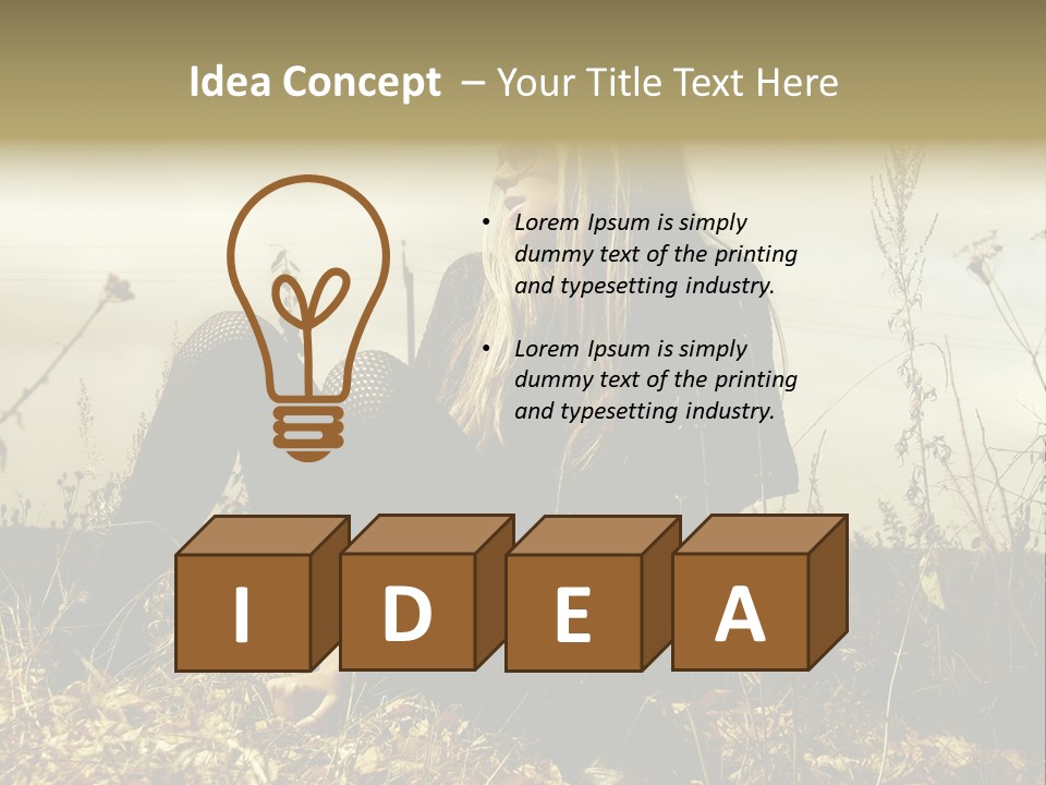 Beauty Pose Y PowerPoint Template