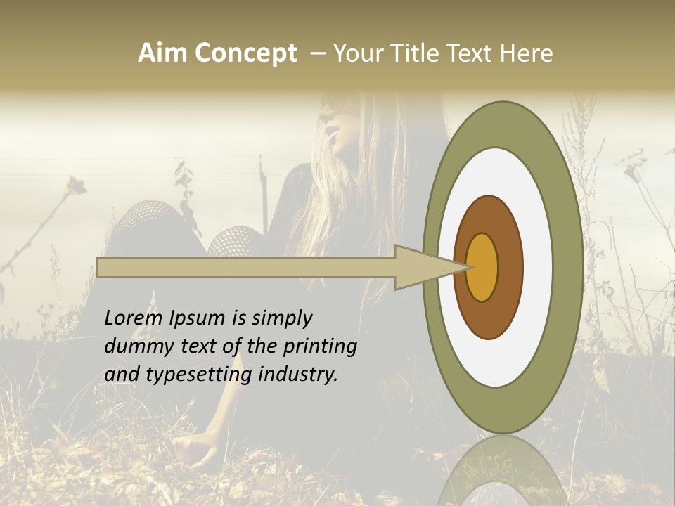 Beauty Pose Y PowerPoint Template