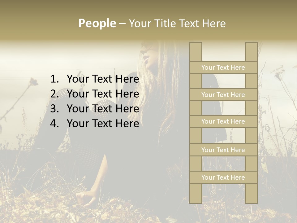 Beauty Pose Y PowerPoint Template