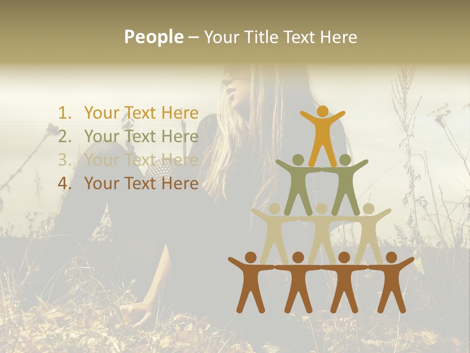 Beauty Pose Y PowerPoint Template