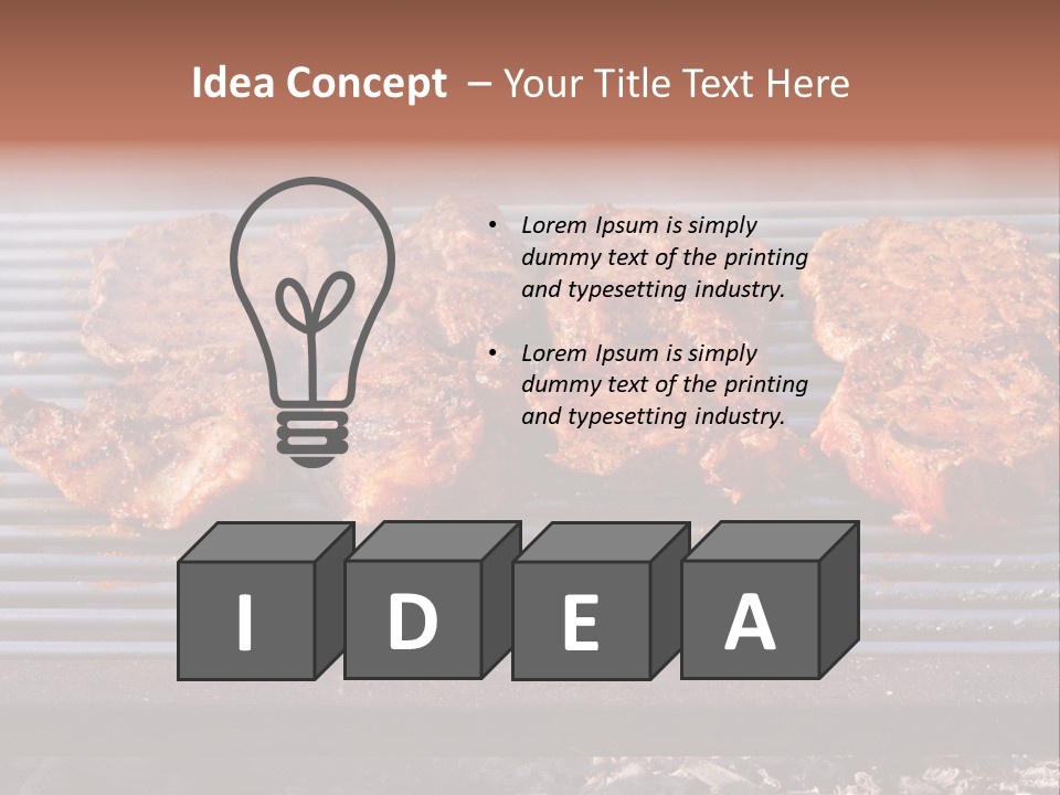 Steak Spices Gas PowerPoint Template
