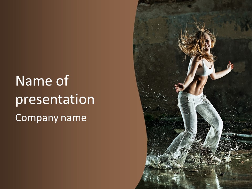 Street Dance Woman PowerPoint Template